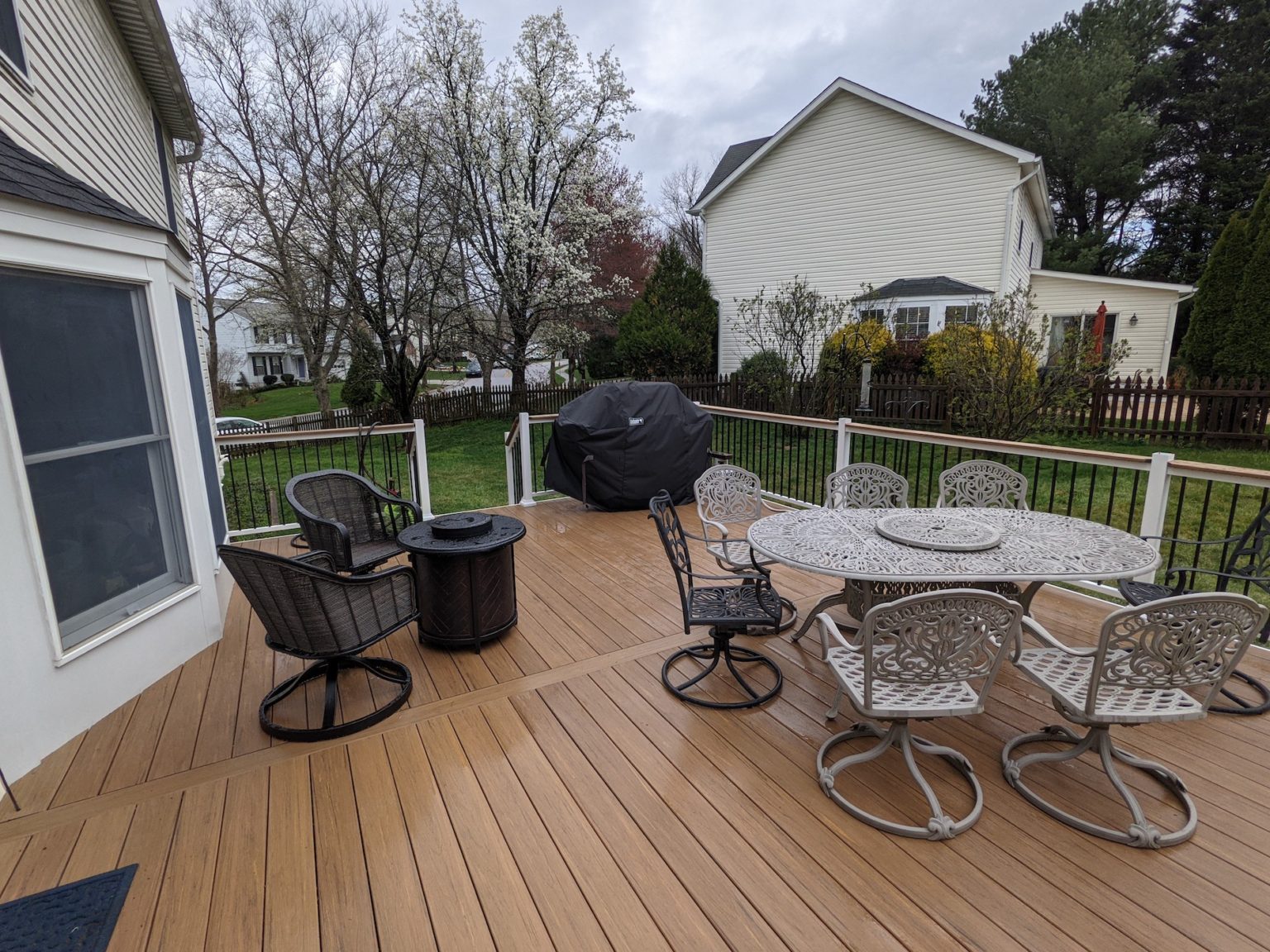 Makeover Monday: Beautiful Antique Leather TimberTech Deck - Fence ...