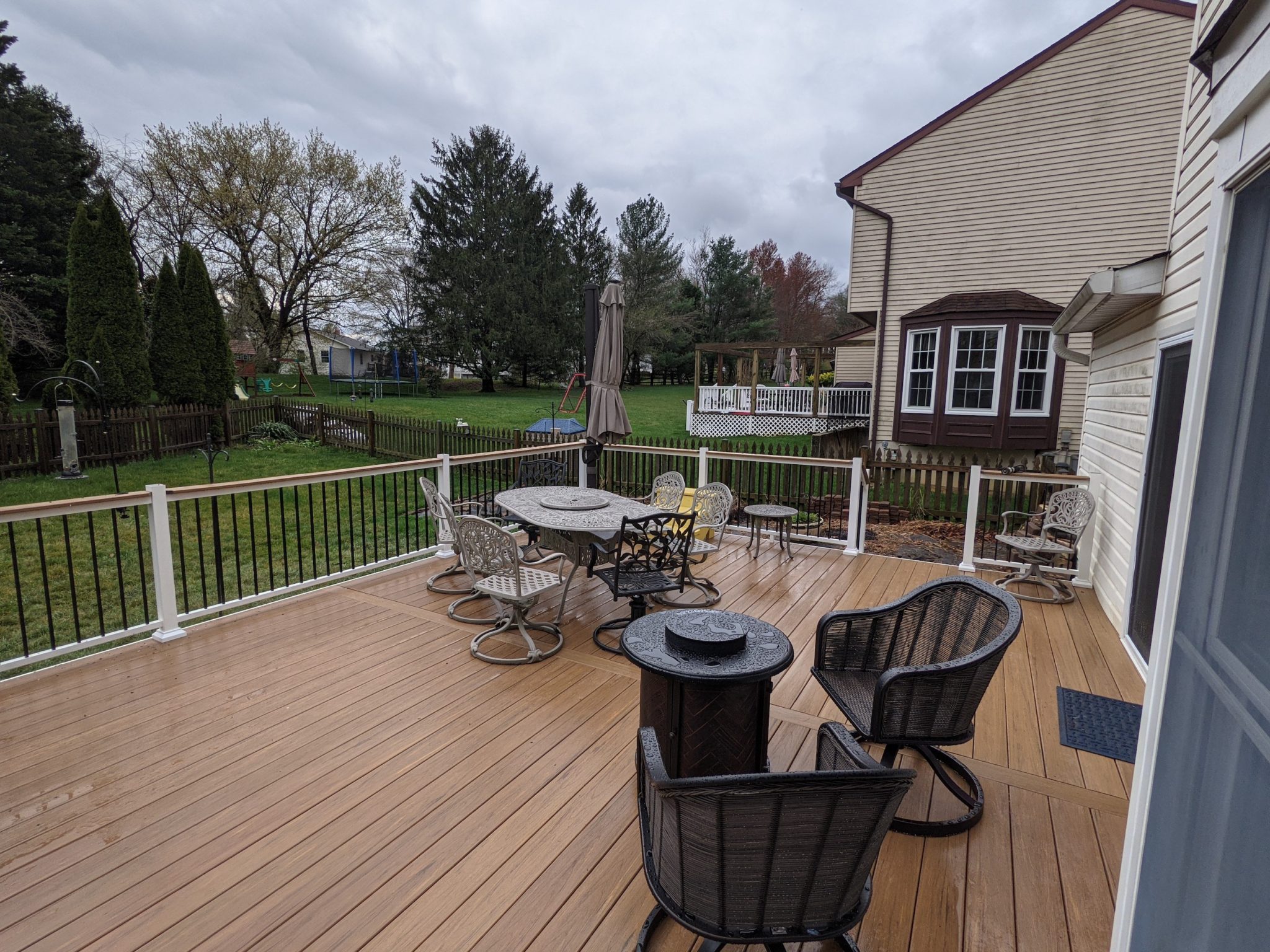 Makeover Monday: Beautiful Antique Leather TimberTech Deck - Fence ...