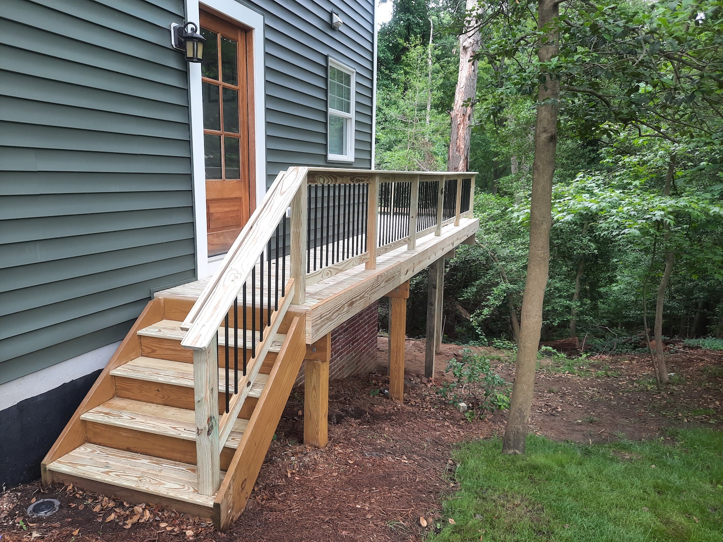 Makeover Monday: Pressure Treated Wood Deck in Crownsville, Maryland ...