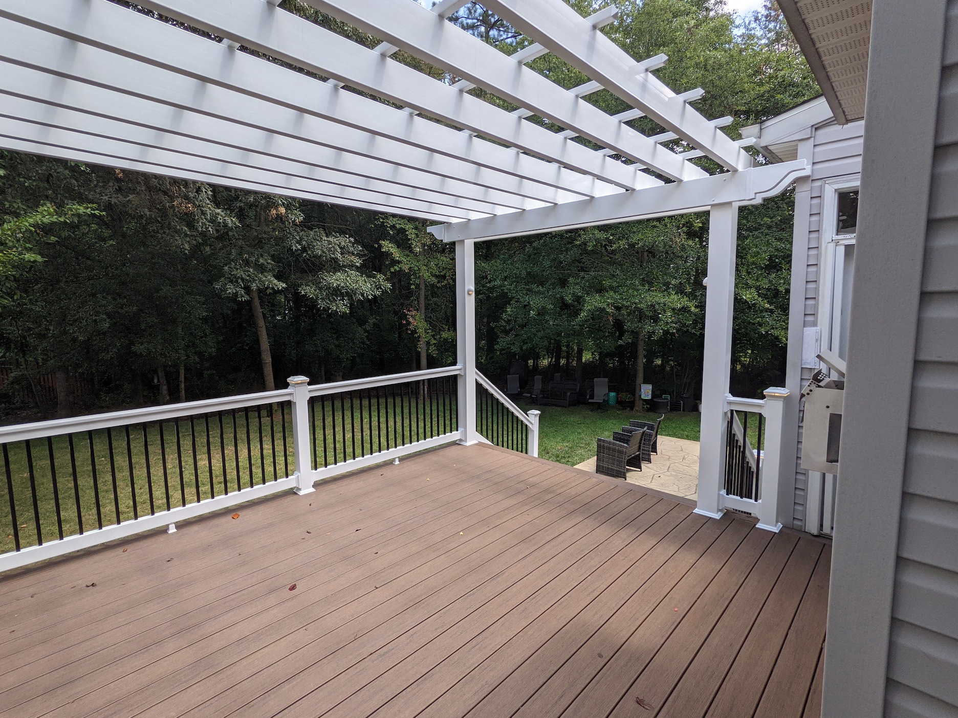 Makeover Monday: TimberTech Deck with Pergola in Severn, Maryland ...