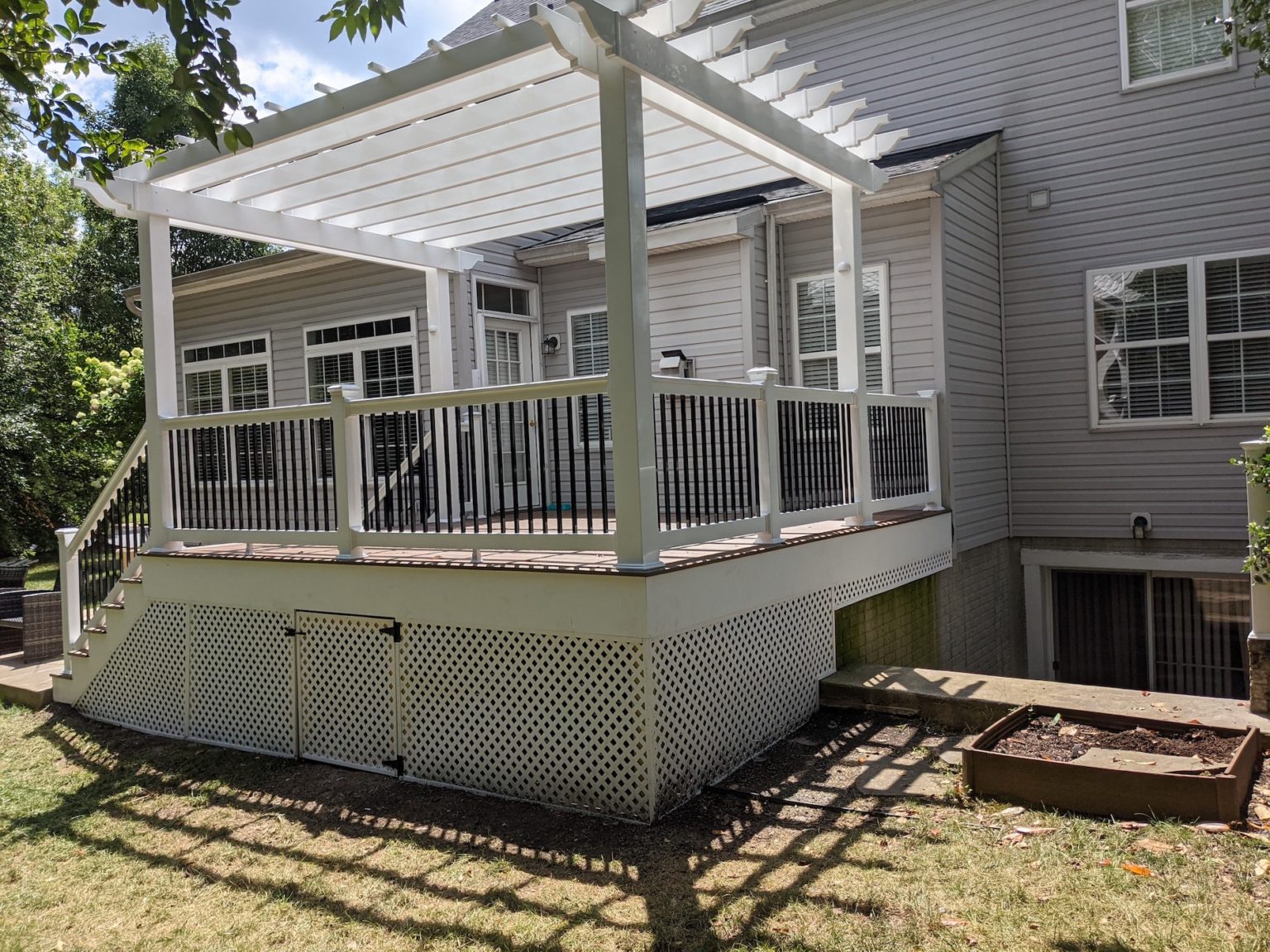 Makeover Monday: TimberTech Deck with Pergola in Severn, Maryland ...