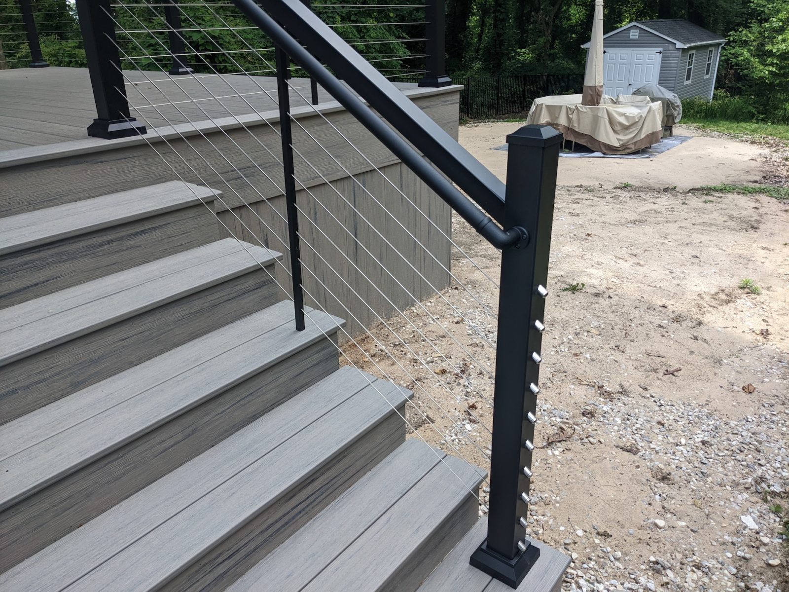 Makeover Monday: TimberTech Deck With Cable Railing in Parkville ...