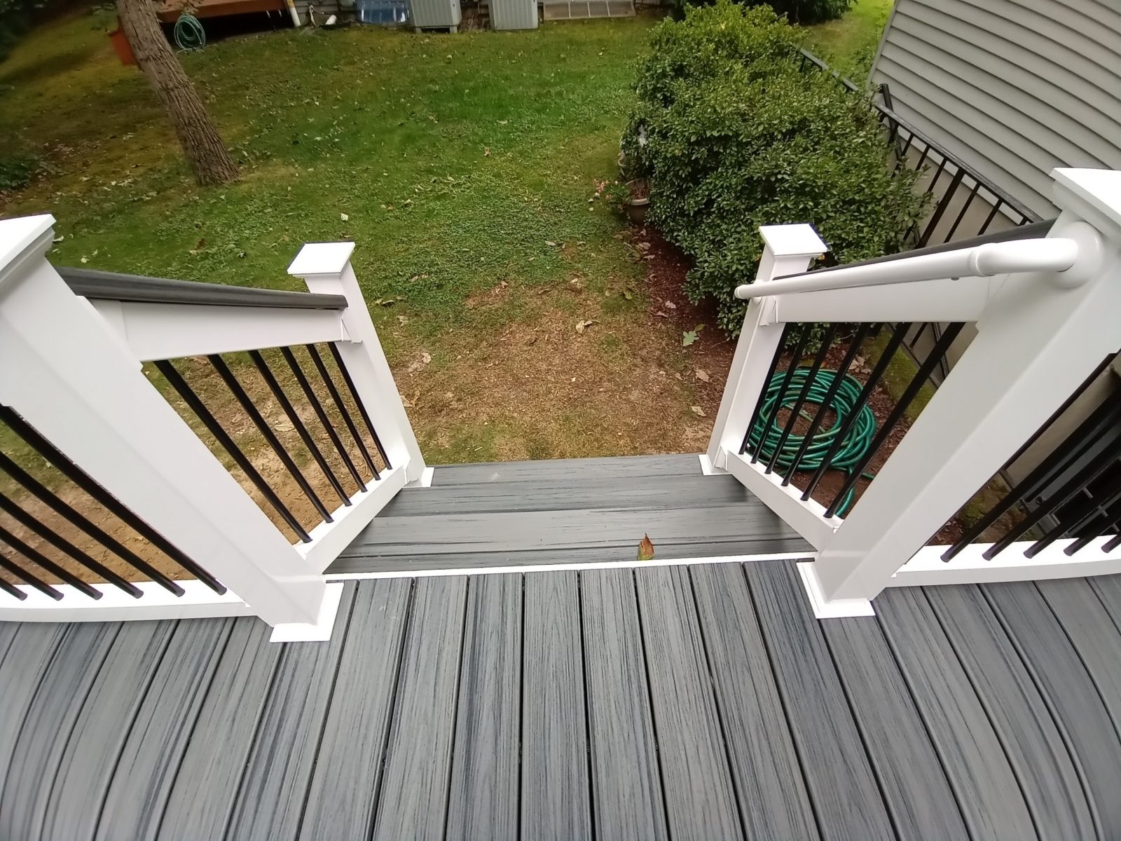 Makeover Monday: Grey Composite Deck in Millersville, MD - Fence & Deck ...