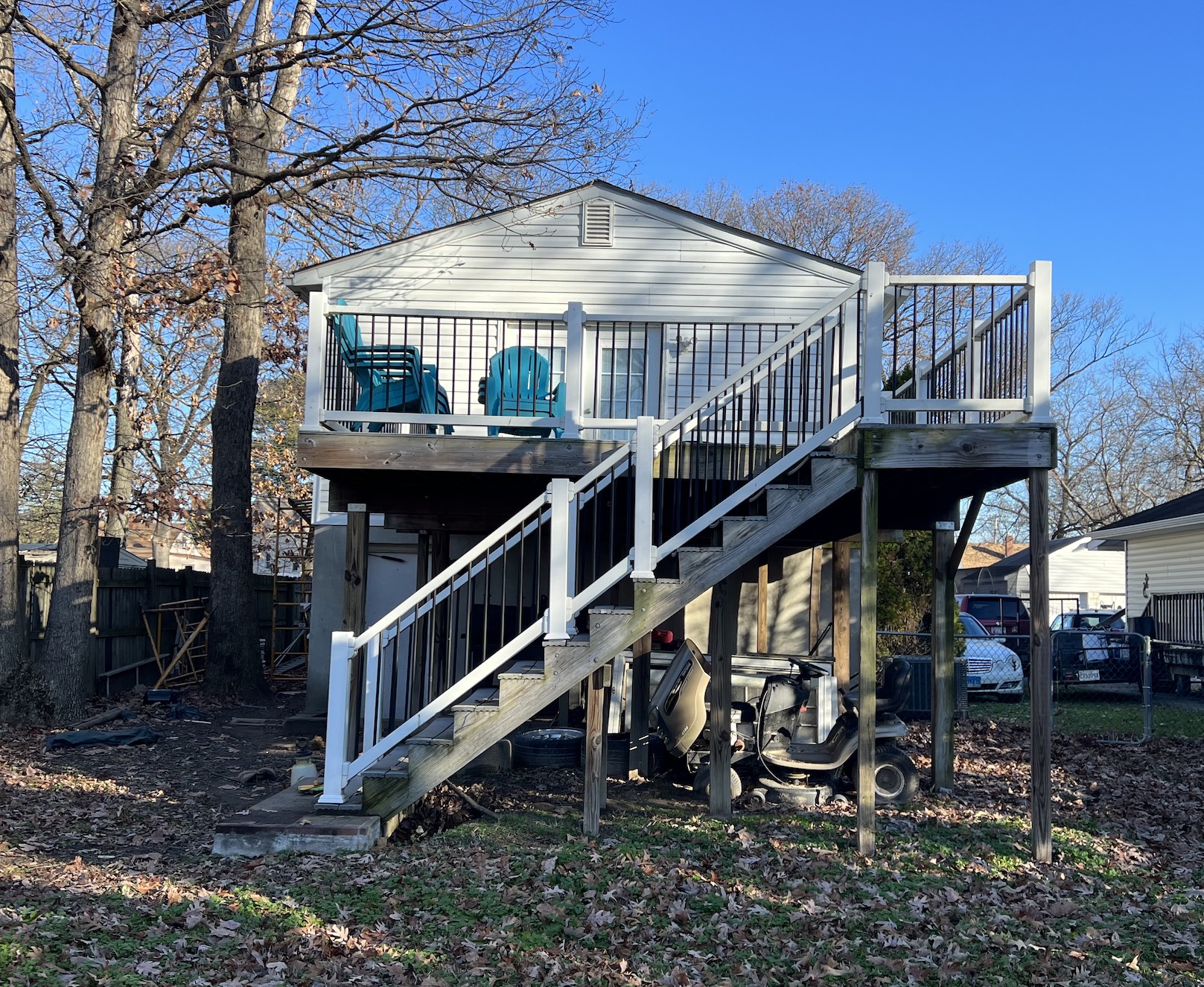 Makeover Monday: Sea Salt Grey TimberTech Deck in Glen Burnie - Fence ...