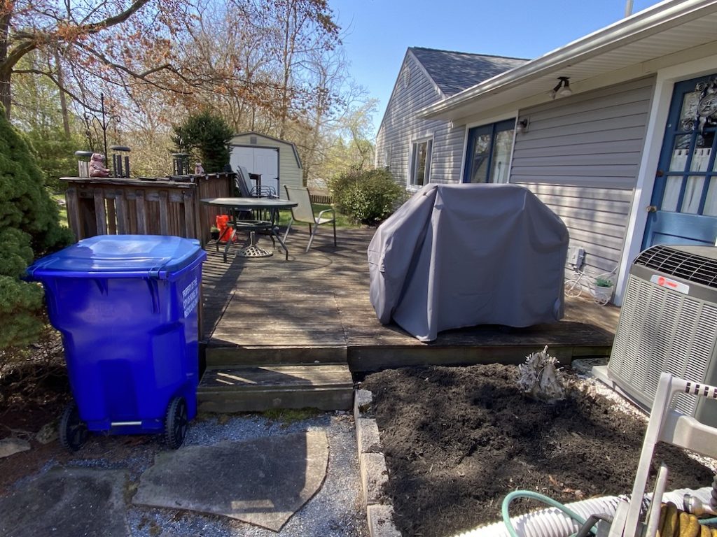 view of older wood deck in Maryland