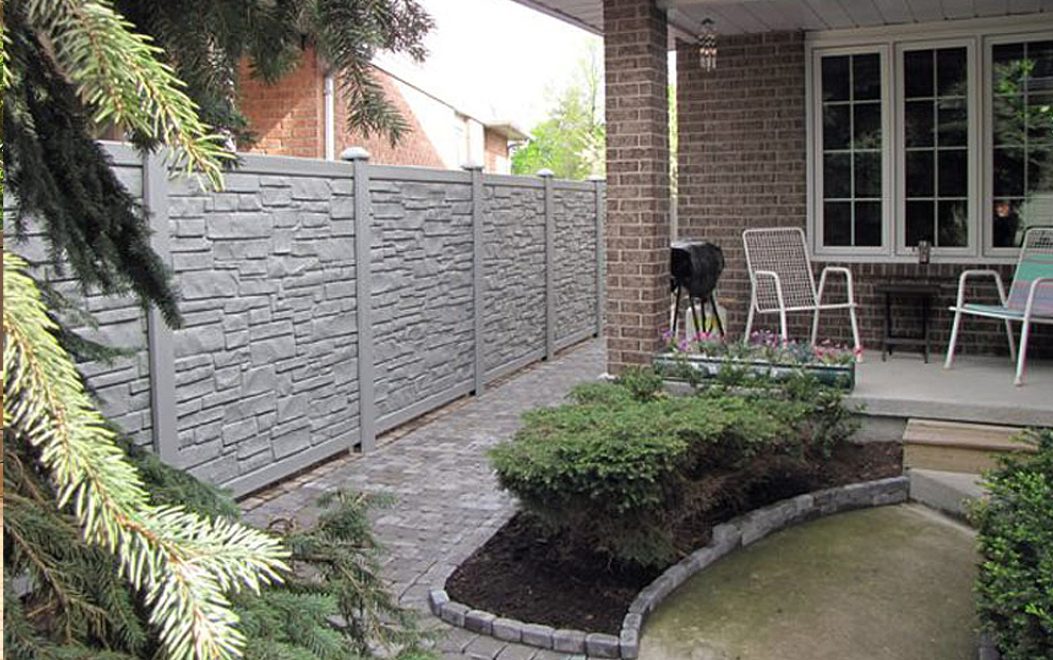 13 Grey Granite Ecostone Simtek Fence