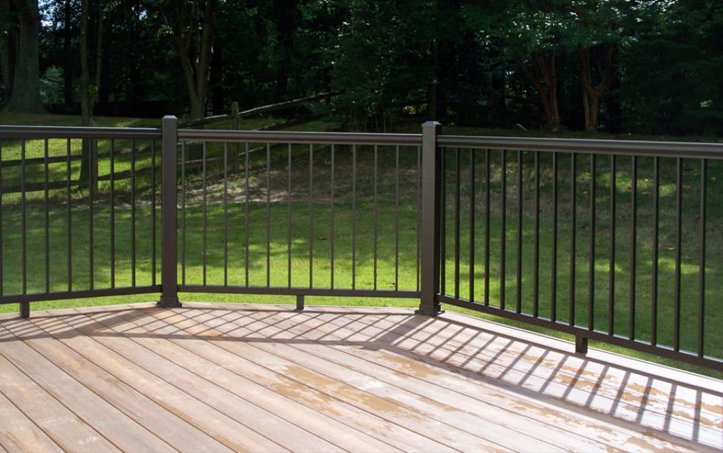 3-Black Aluminum Railing with black balusters