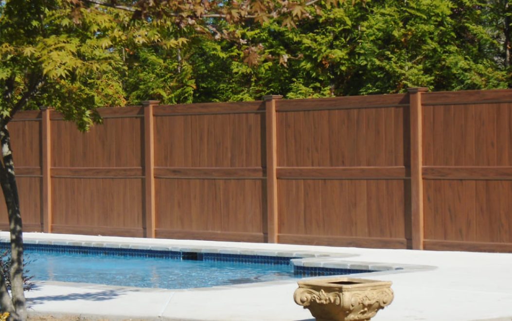 5 Privacy - 6 foot Mocha Walnut Vinyl