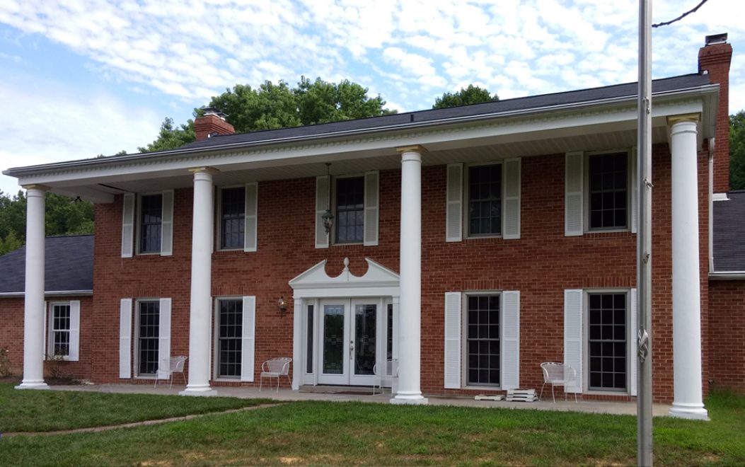 9-Porch with large round estate columns