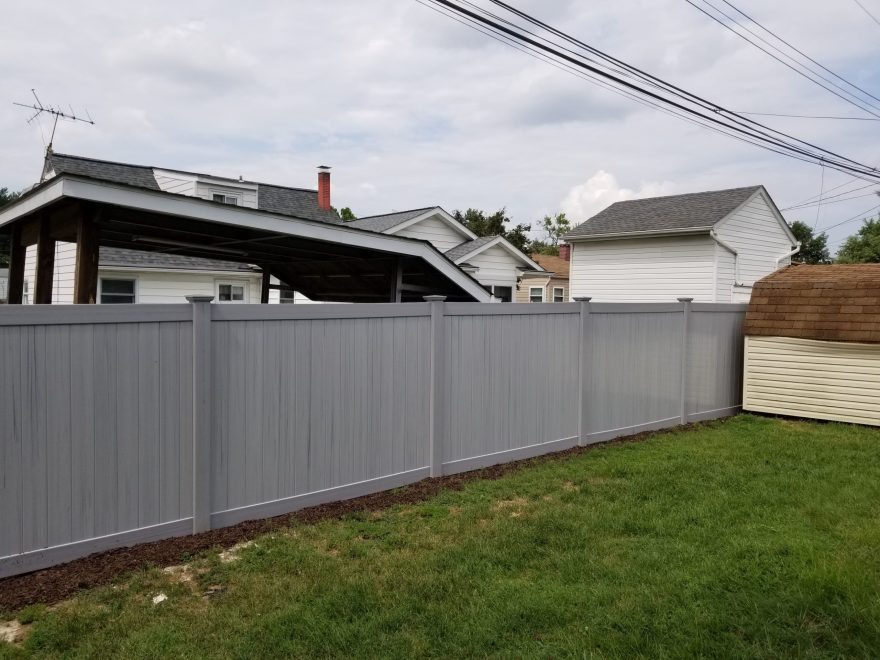 Ash Gray Vinyl Privacy Fence