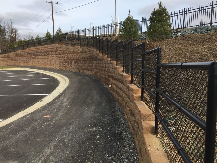 Chain Link Stepped Site Fencing at Buzzuto Oakcrest Conifer