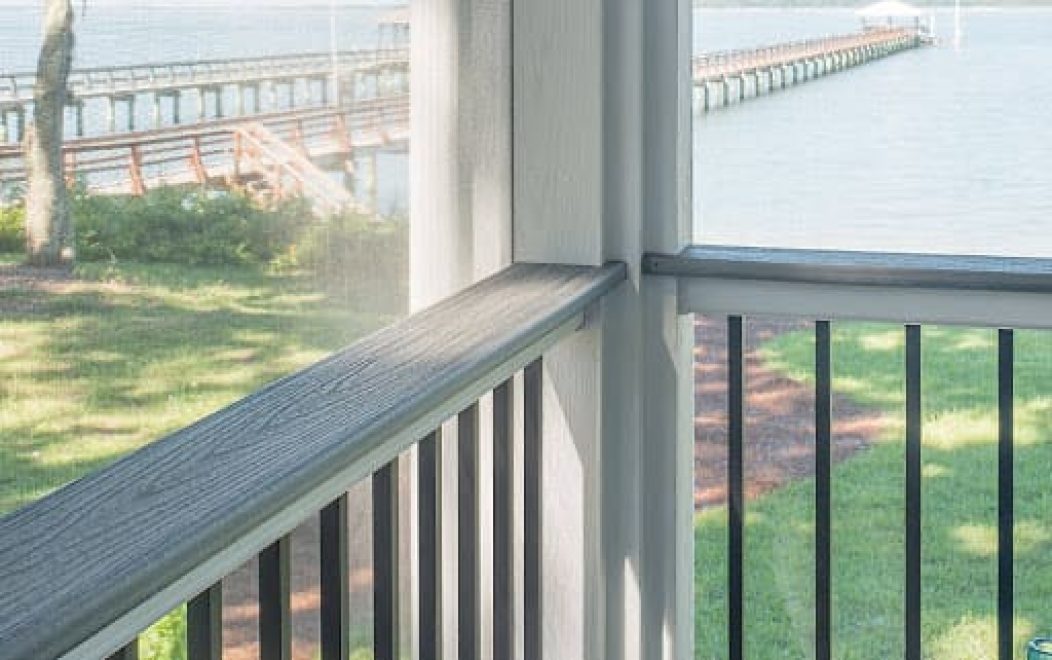 Cocktail Rail on Screened Porch