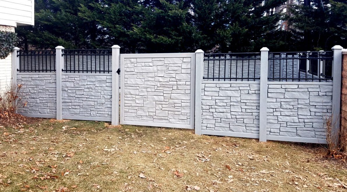 Simtek EcoStone and Aluminum Top Rail with Gate