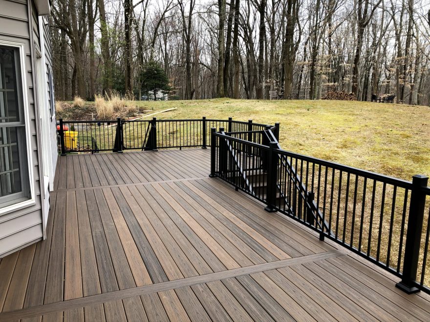 Trex Transcend Spiced Rum with Black Ultralox Aluminum Railing in Crownsville, MD