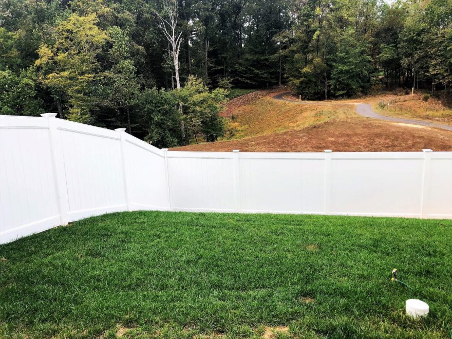 Vinyl Privacy over slope