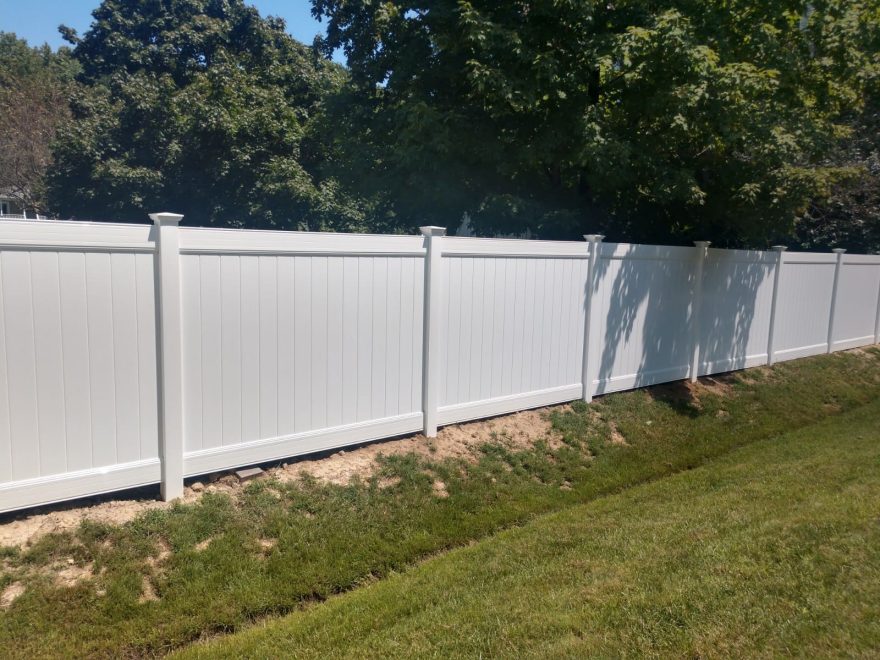 White Vinyl Privacy Fence 7