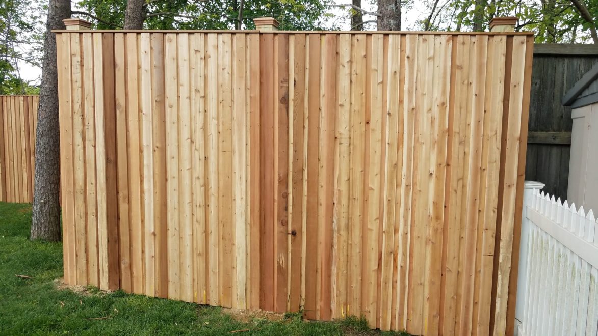 cedar board board & batten - 8 feet high cedar board board & batten fencing - 20200508_134725